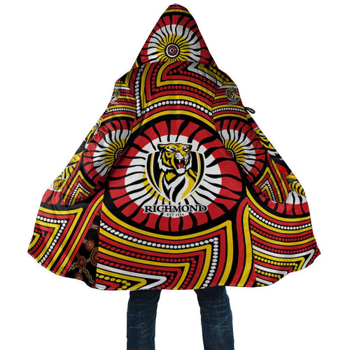 Richmond Football Club Cloak Indigenous Monochrome Dot Art Mascot Style