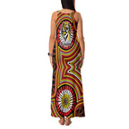 Richmond Football Club Family Matching Tank Maxi Dress and Hawaiian Shirt Indigenous Monochrome Dot Art Mascot Style