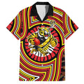 Richmond Football Club Hawaiian Shirt Indigenous Monochrome Dot Art Mascot Style