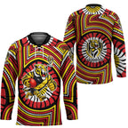 Richmond Football Club Hockey Jersey Indigenous Monochrome Dot Art Mascot Style