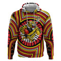 Richmond Football Club Hoodie Indigenous Monochrome Dot Art Mascot Style