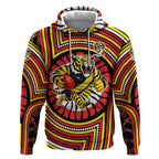 Richmond Football Club Hoodie Indigenous Monochrome Dot Art Mascot Style