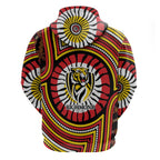 Richmond Football Club Hoodie Indigenous Monochrome Dot Art Mascot Style