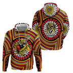 Richmond Football Club Hoodie Indigenous Monochrome Dot Art Mascot Style