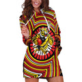 Richmond Football Club Hoodie Dress Indigenous Monochrome Dot Art Mascot Style