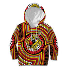 Richmond Football Club Kid Hoodie Indigenous Monochrome Dot Art Mascot Style