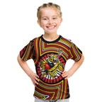 Richmond Football Club Kid T Shirt Indigenous Monochrome Dot Art Mascot Style
