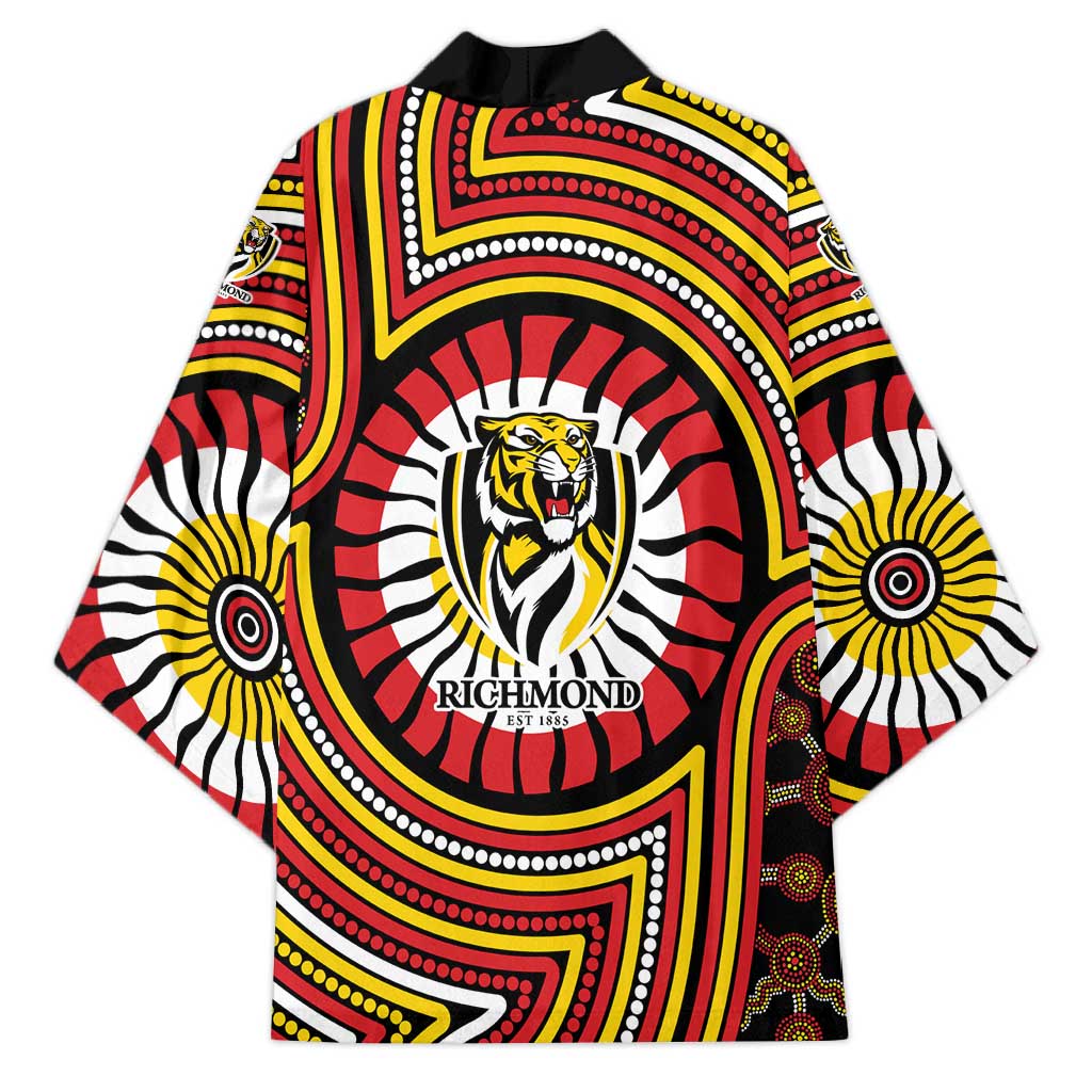 Richmond Football Club Kimono Indigenous Monochrome Dot Art Mascot Style