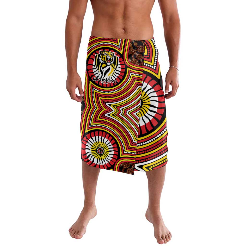 Richmond Football Club Lavalava Indigenous Monochrome Dot Art Mascot Style
