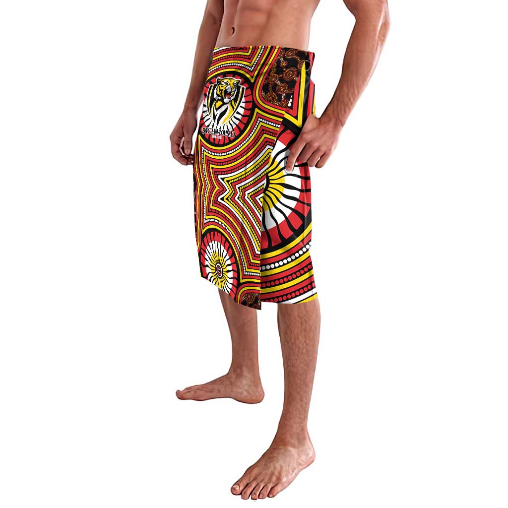 Richmond Football Club Lavalava Indigenous Monochrome Dot Art Mascot Style