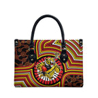 Richmond Football Club Leather Bag Indigenous Monochrome Dot Art Mascot Style