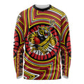 Richmond Football Club Long Sleeve Shirt Indigenous Monochrome Dot Art Mascot Style