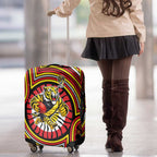 Richmond Football Club Luggage Cover Indigenous Monochrome Dot Art Mascot Style