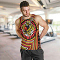 Richmond Football Club Men Tank Top Indigenous Monochrome Dot Art Mascot Style