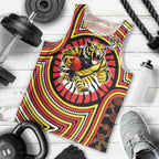 Richmond Football Club Men Tank Top Indigenous Monochrome Dot Art Mascot Style
