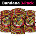 Richmond Football Club Neck Gaiter Indigenous Monochrome Dot Art Mascot Style