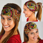 Richmond Football Club Neck Gaiter Indigenous Monochrome Dot Art Mascot Style