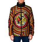 Richmond Football Club Padded Jacket Indigenous Monochrome Dot Art Mascot Style