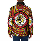 Richmond Football Club Padded Jacket Indigenous Monochrome Dot Art Mascot Style