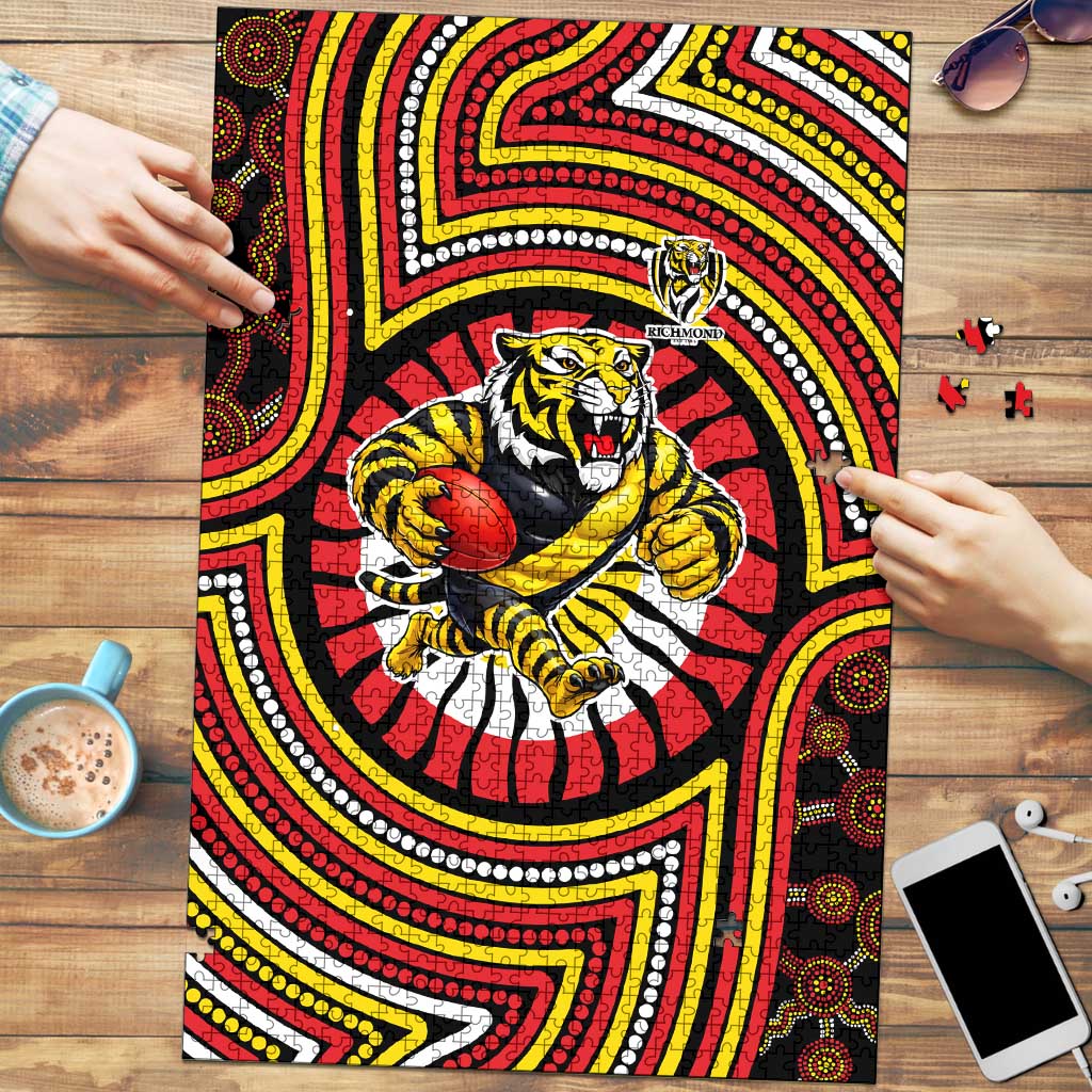 Richmond Football Club Puzzle Indigenous Monochrome Dot Art Mascot Style