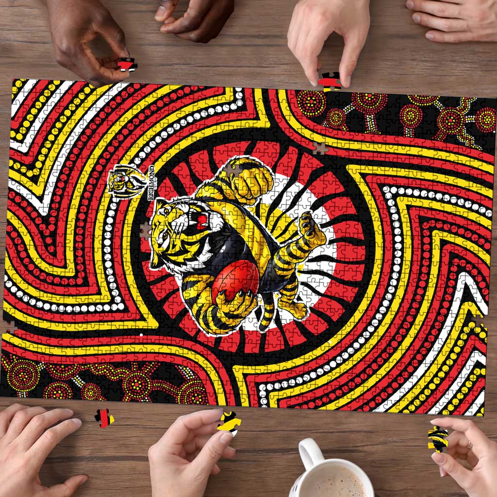 Richmond Football Club Puzzle Indigenous Monochrome Dot Art Mascot Style