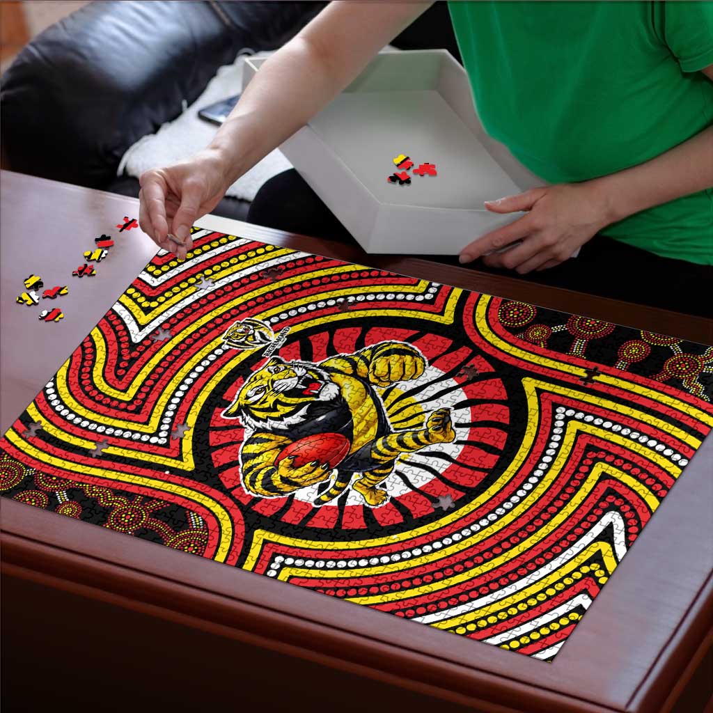 Richmond Football Club Puzzle Indigenous Monochrome Dot Art Mascot Style