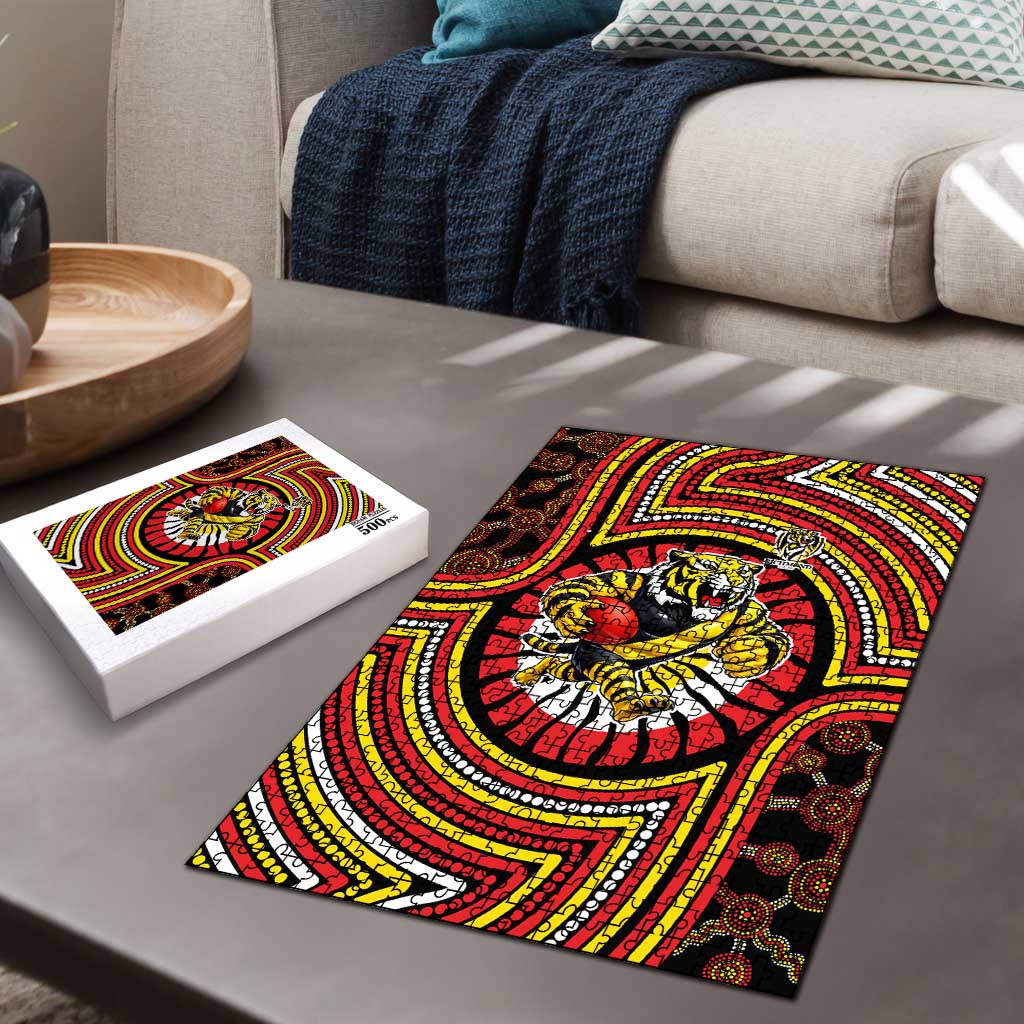 Richmond Football Club Puzzle Indigenous Monochrome Dot Art Mascot Style