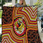 Richmond Football Club Quilt Indigenous Monochrome Dot Art Mascot Style