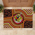 Richmond Football Club Rubber Doormat Indigenous Monochrome Dot Art Mascot Style