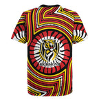 Richmond Football Club Rugby Jersey Indigenous Monochrome Dot Art Mascot Style