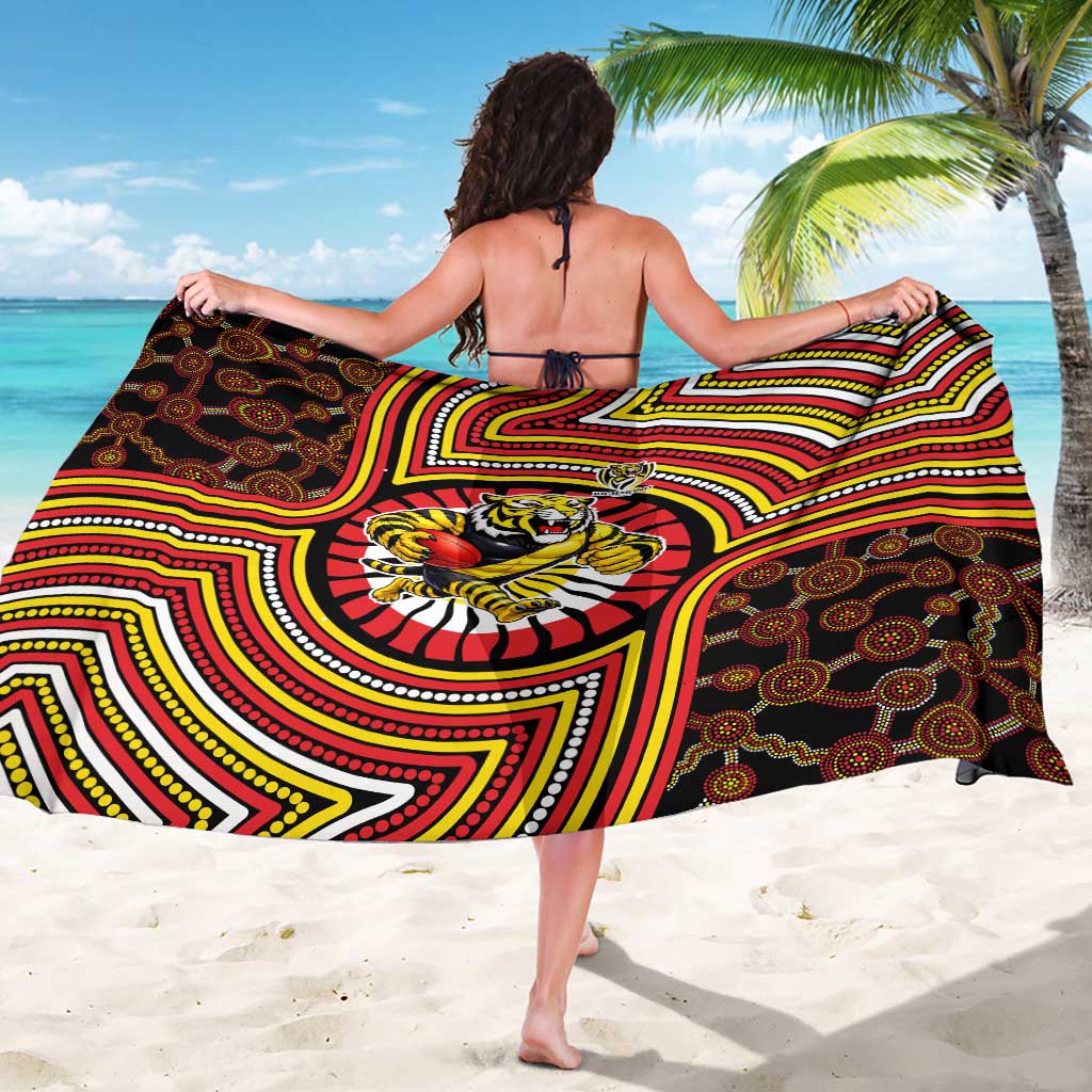 Richmond Football Club Sarong Indigenous Monochrome Dot Art Mascot Style