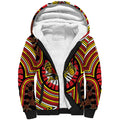 Richmond Football Club Sherpa Hoodie Indigenous Monochrome Dot Art Mascot Style