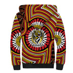Richmond Football Club Sherpa Hoodie Indigenous Monochrome Dot Art Mascot Style