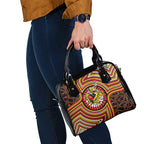 Richmond Football Club Shoulder Handbag Indigenous Monochrome Dot Art Mascot Style