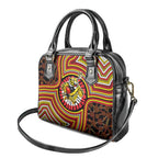 Richmond Football Club Shoulder Handbag Indigenous Monochrome Dot Art Mascot Style