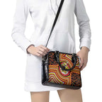 Richmond Football Club Shoulder Handbag Indigenous Monochrome Dot Art Mascot Style