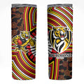 Richmond Football Club Skinny Tumbler Indigenous Monochrome Dot Art Mascot Style