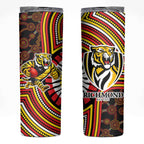 Richmond Football Club Skinny Tumbler Indigenous Monochrome Dot Art Mascot Style
