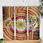 Richmond Football Club Skinny Tumbler Indigenous Monochrome Dot Art Mascot Style