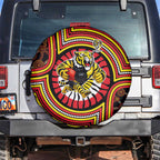 Richmond Football Club Spare Tire Cover Indigenous Monochrome Dot Art Mascot Style
