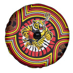 Richmond Football Club Spare Tire Cover Indigenous Monochrome Dot Art Mascot Style