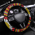 Richmond Football Club Steering Wheel Cover Indigenous Monochrome Dot Art Mascot Style