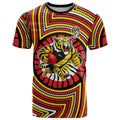 Richmond Football Club T Shirt Indigenous Monochrome Dot Art Mascot Style