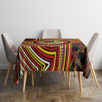 Richmond Football Club Tablecloth Indigenous Monochrome Dot Art Mascot Style