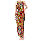 Richmond Football Club Tank Maxi Dress Indigenous Monochrome Dot Art Mascot Style