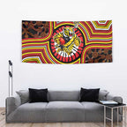 Richmond Football Club Tapestry Indigenous Monochrome Dot Art Mascot Style