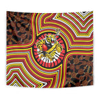 Richmond Football Club Tapestry Indigenous Monochrome Dot Art Mascot Style