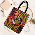 Richmond Football Club Tote Bag Indigenous Monochrome Dot Art Mascot Style