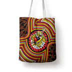 Richmond Football Club Tote Bag Indigenous Monochrome Dot Art Mascot Style