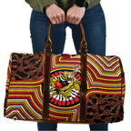 Richmond Football Club Travel Bag Indigenous Monochrome Dot Art Mascot Style